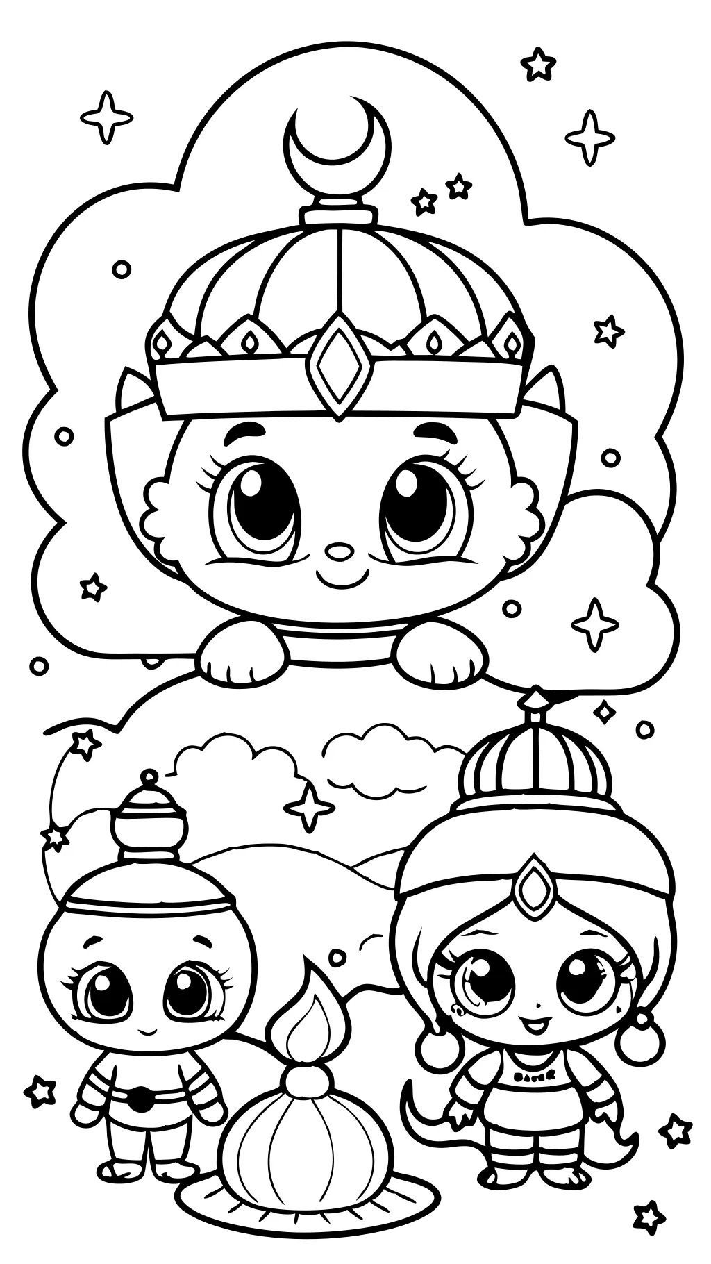 coloring pages shimmer and shine